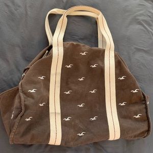 Hollister brown weekend bag